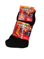 Mens Thermal Socks 3 Pairs Black Winter Warm Ski Walking Boot Adults Size 6-11
