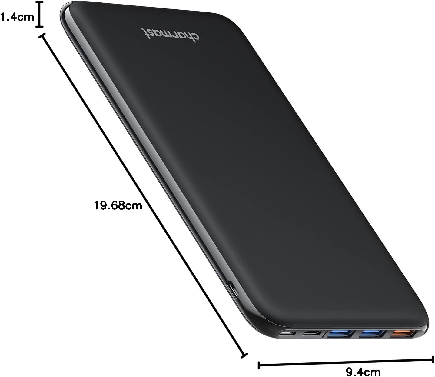 26800Mah Power Bank USB C Battery Pack Portable Charger USB C Slim Type C Battery Bank with 3 Input & 4 Ismart Output Compatible with Smartphones Tablets and More (Black)