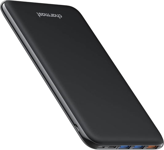 26800Mah Power Bank USB C Battery Pack Portable Charger USB C Slim Type C Battery Bank with 3 Input & 4 Ismart Output Compatible with Smartphones Tablets and More (Black)
