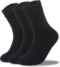 Mens Thermal Socks 3 Pairs Black Winter Warm Ski Walking Boot Adults Size 6-11